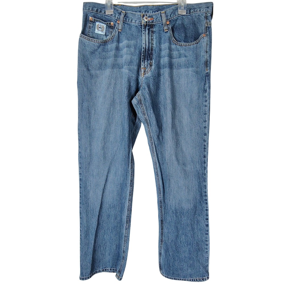 Cinch Up Mens Relaxed Fit Straight Leg Jeans Medium Wash Blue 38x36 MB92834003
